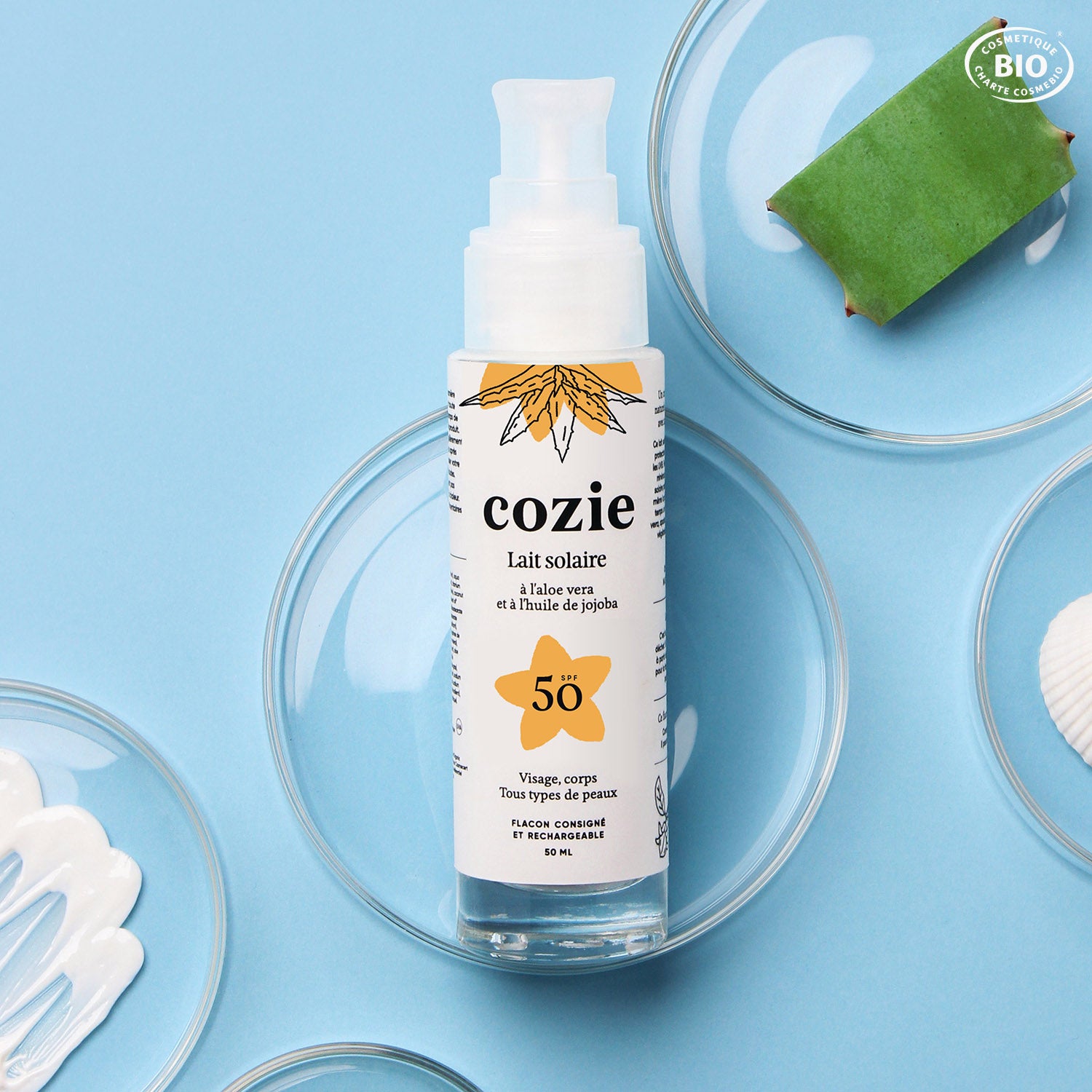 Cozie - Lait solaire SPF 50 en 50ml
