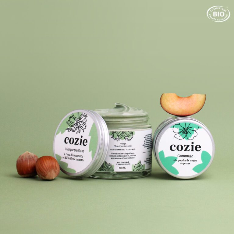 Cozie - Duo Cocooning : gommage visage + masque purifiant