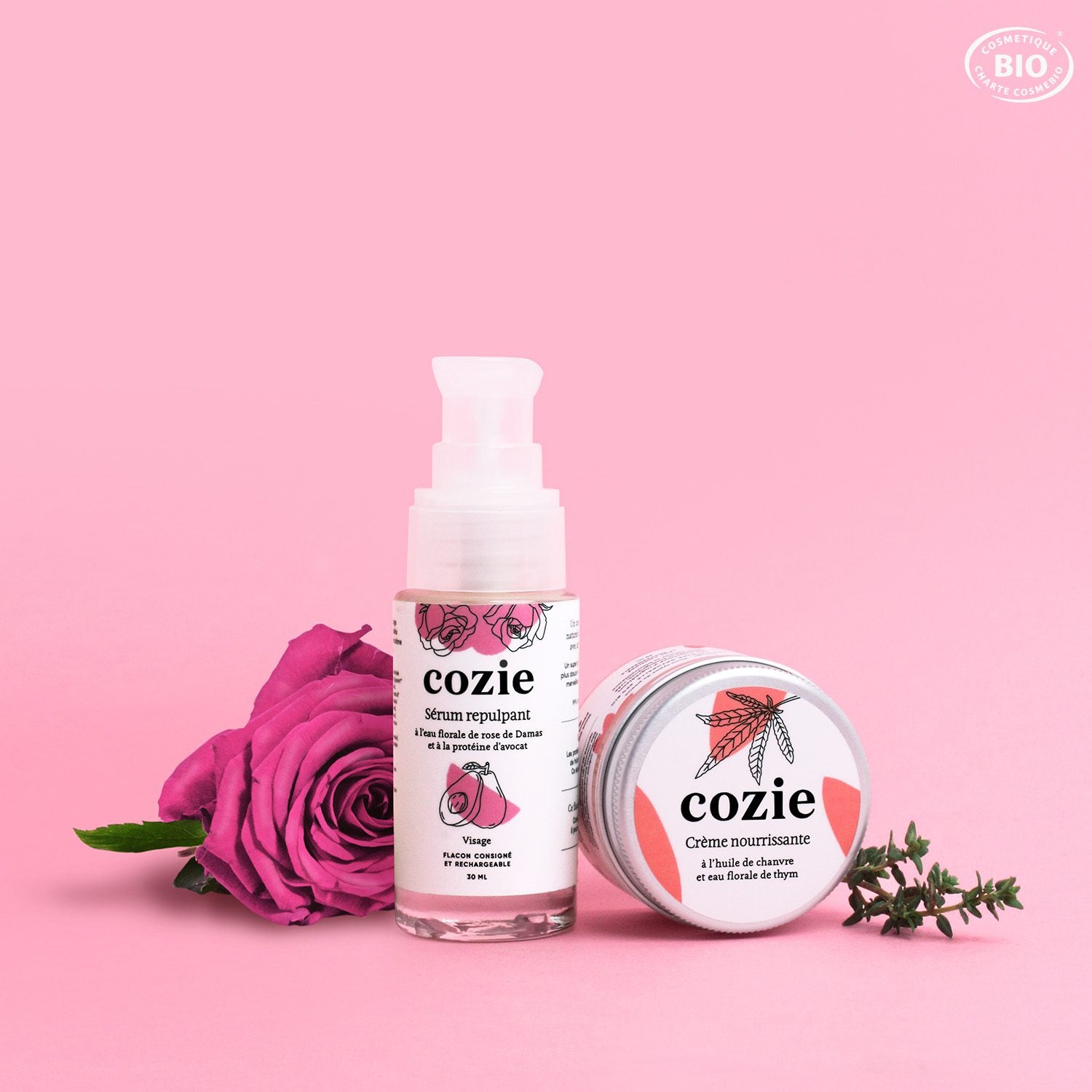 Cozie - Duo Selflove : sérum repulpant + crème nourrissante