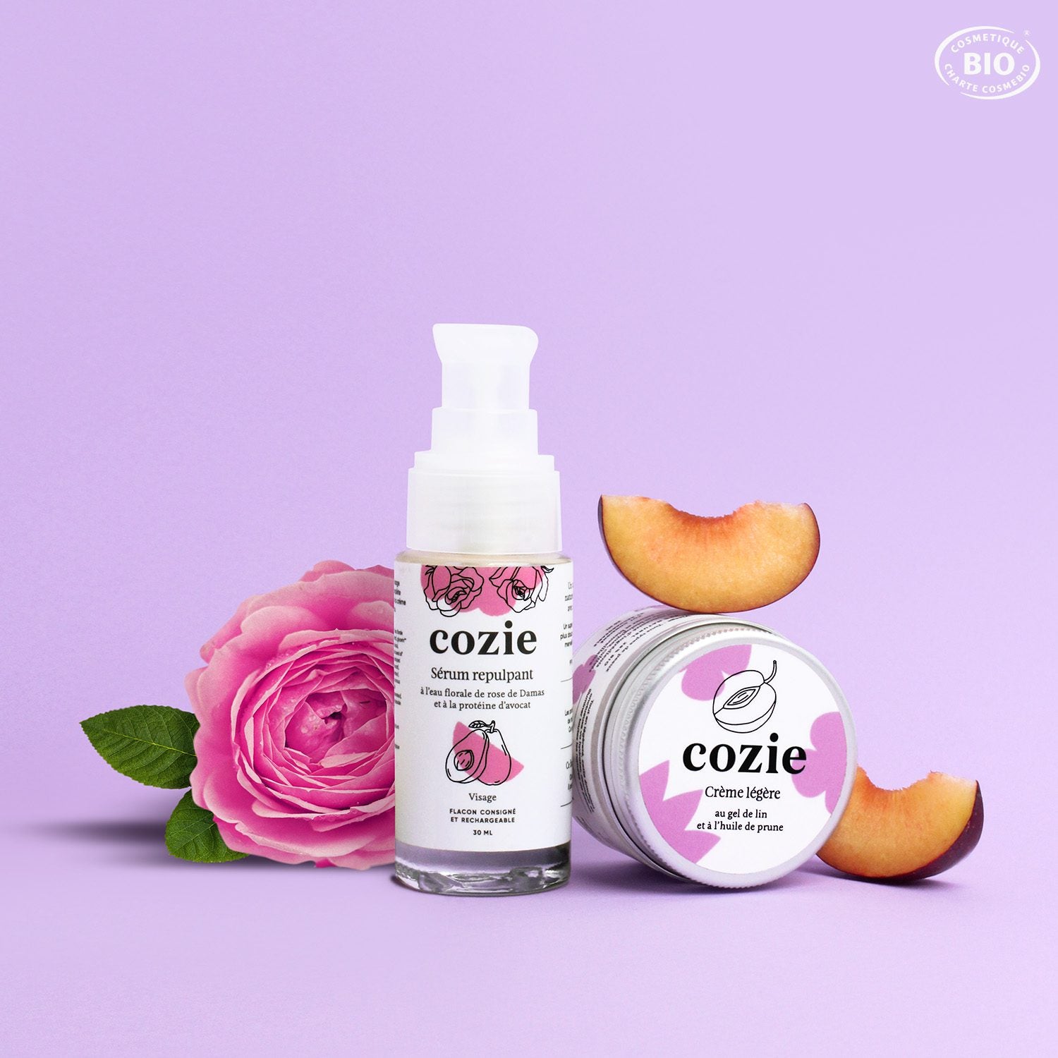 Cozie - Duo Super Glow : sérum repulpant + crème légère