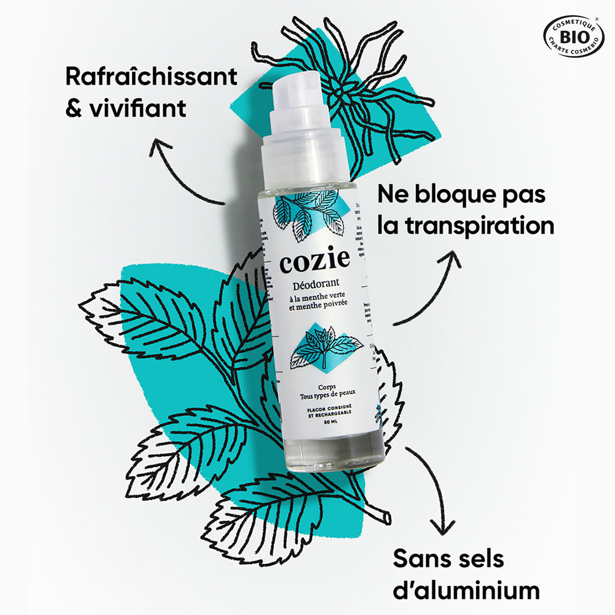 Cozie -- Démaquillant bio (consigne incluse) - 100 ml main image 0