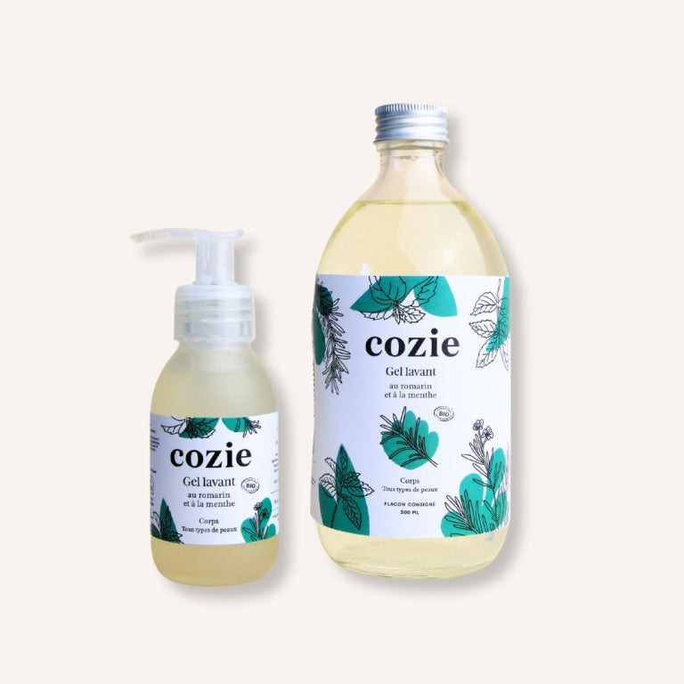 Duo gel lavant au romarin et à la menthe 500ml + 90ml
